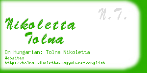 nikoletta tolna business card